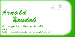 arnold mandak business card